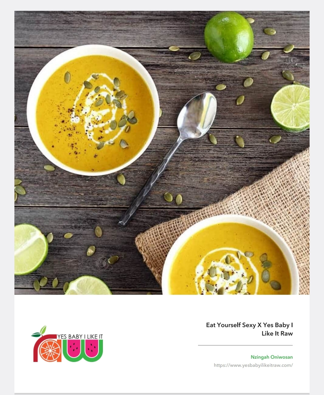 Eat Yourself Sexy <> Yes Baby I Like It Raw Recipes