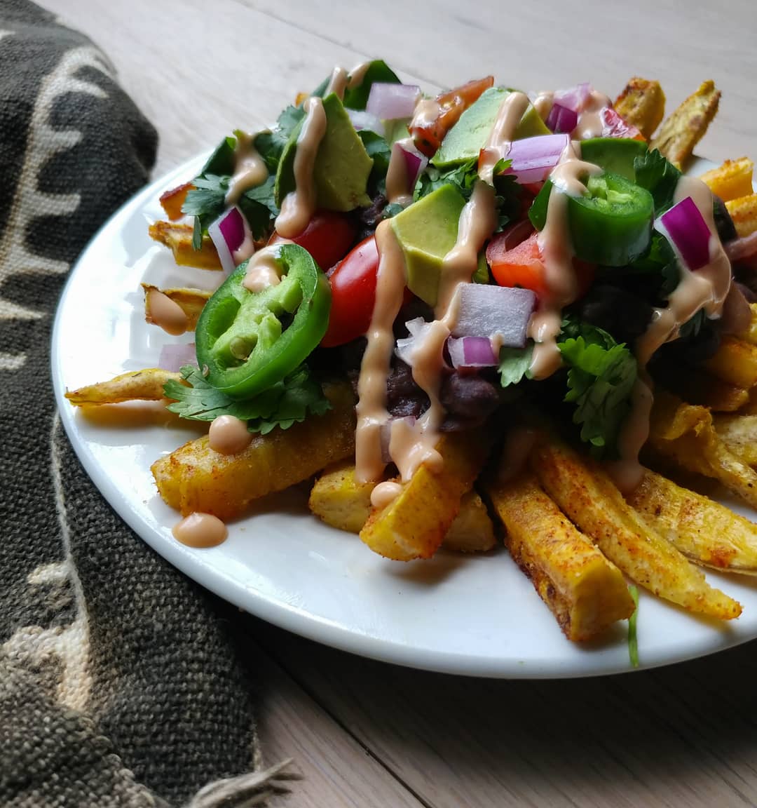 Loaded Plantain Fries