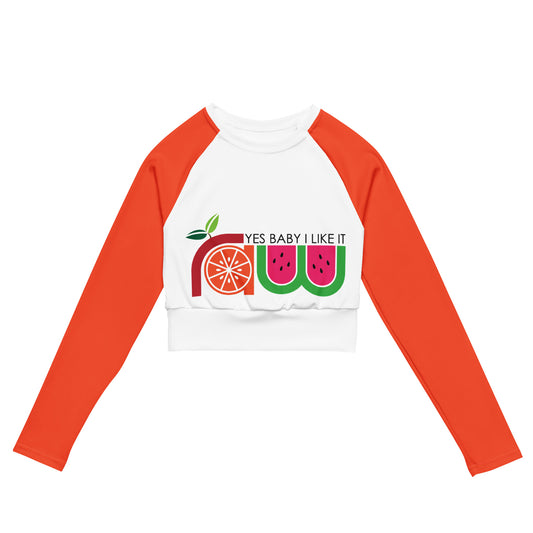 Yes Baby I Like It Raw Recycled long-sleeve crop top